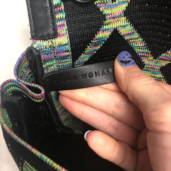 Zara Multi-Color Knit Crossbody/ Shoulder Bag - Picture 11 of 14